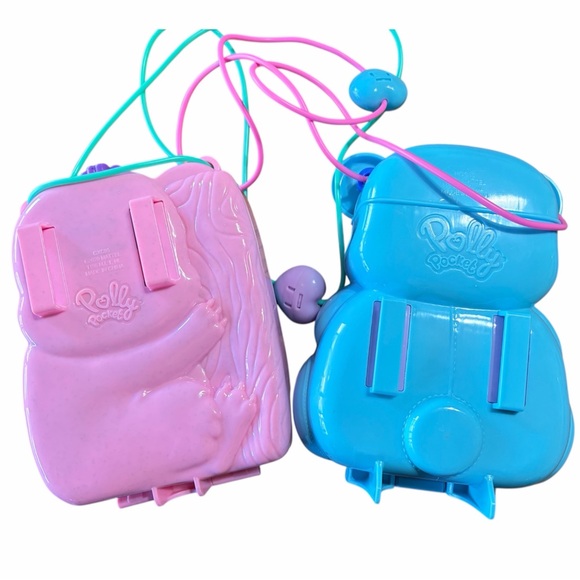 Polly Pocket Travel Koala AND Teddy Bear Purse Play Sets-EUC-Completed Sets! - Picture 2 of 16
